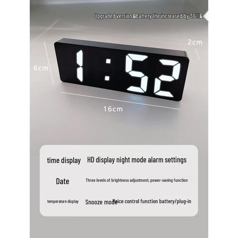 HANDUNYOU LED Digital Alarm Clock