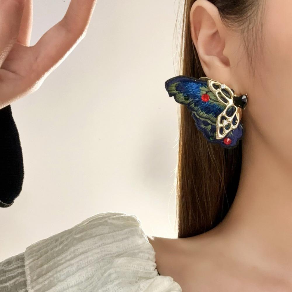 Luxury Embroidery Butterfly Earrings Ear Jewelry Delicate Earrings for Women  Gifts