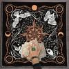Bird Moon Pattern Astrology Tablecloth Tarots Divinations Tablecloth Altars Cloth Divinations Board Game Accessory