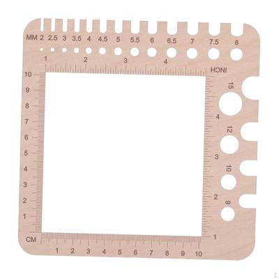 Règles de Quilting, épingle à Crochet, jauge de tricot Portable et réutilisable, règle domestique, tressage du bois