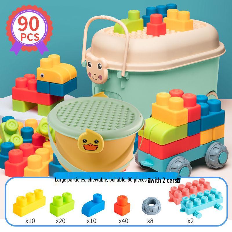 Large Soft Rubber Baby Building Blocks - Safe for 1-2 Year-Olds