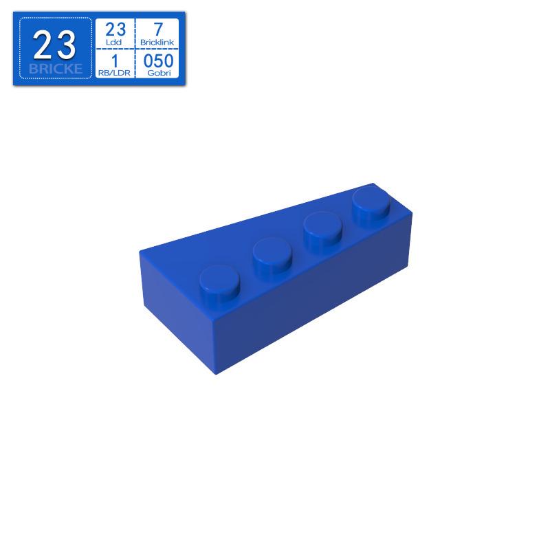 BRICKE 4x2 Left Wedge Brick - Compatible with LEGO 41768 Blocks, DIY Educational Loose Parts