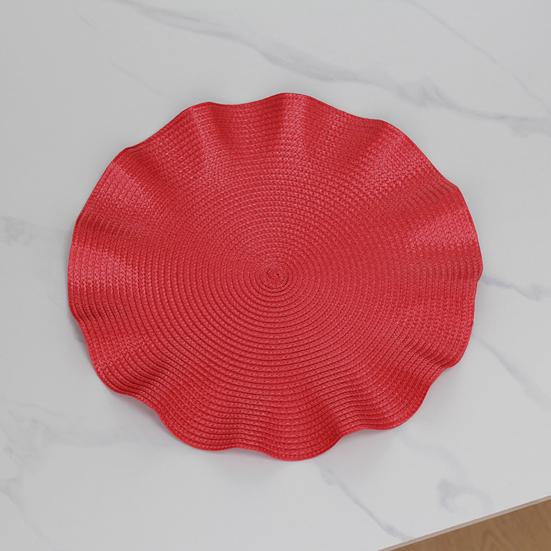 Handwoven Round Placemat Waterproof Heat-Resistant Table Mat for Dining Non-Slip Rustic Kitchen Decor for Home Restaurant