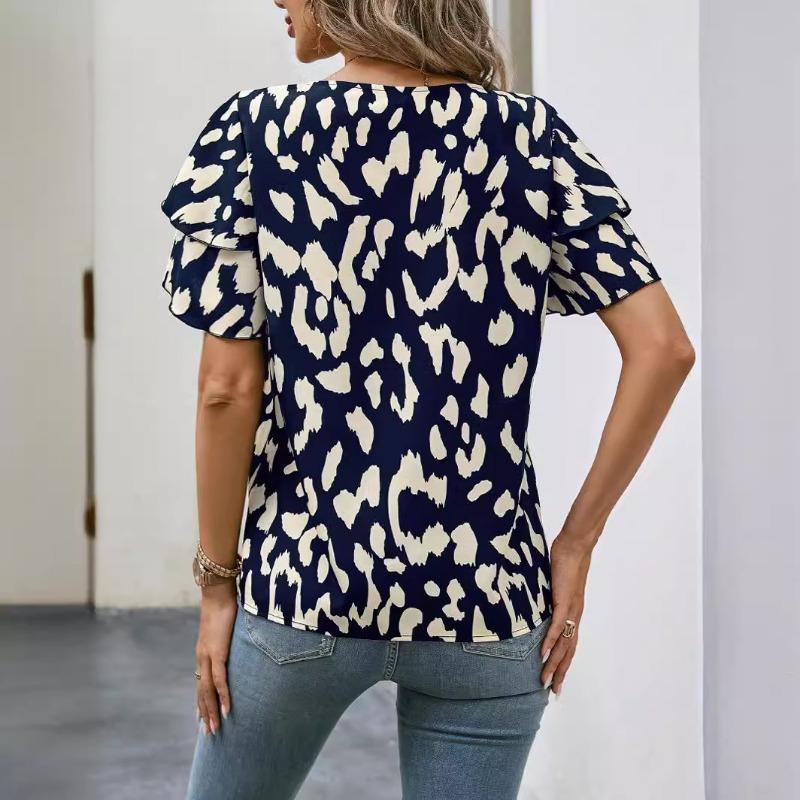 Women's Short Sleeve Fashion Shirt Summer Elegant T-shirt