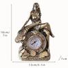 Goddess Mantel Clock Statue Resin Elegant Timepiece Sculpture Custom  for Luxury Home Hotel Decor