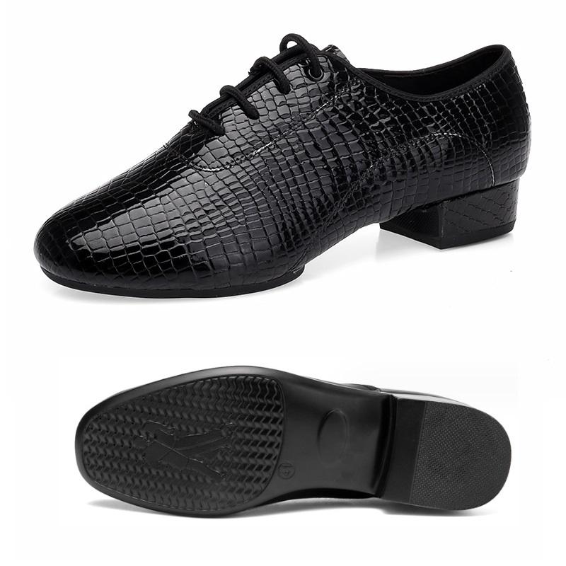 Latin Dance Shoes For Men Modern Ballroom Leather Shoes Dance Stone Pattern Square Formal Dancing Shoes Male Sneakers