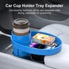 Detachable Car Cup Holder Double Layer Tray Cell Phone Holder Expandable Food Table Sturdy Base for Long Road Trips Table Tray