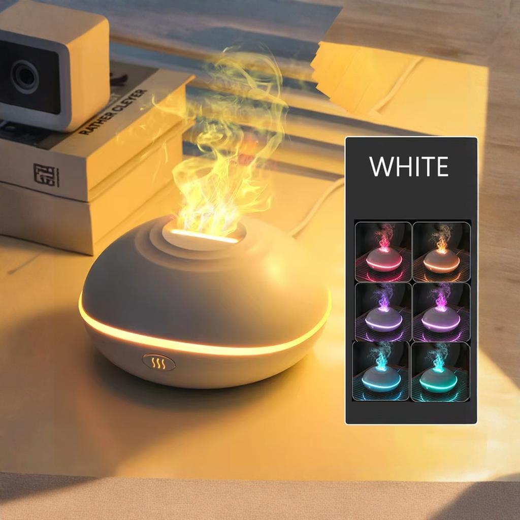Aroma Diffuser Desktop Humidifier 7 Colors Flame Oil Diffuser