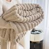 Durable Solid Color Flannel Blanket Thickened Comfortable Blanket Soft Warm Office Nap Blanket Travel