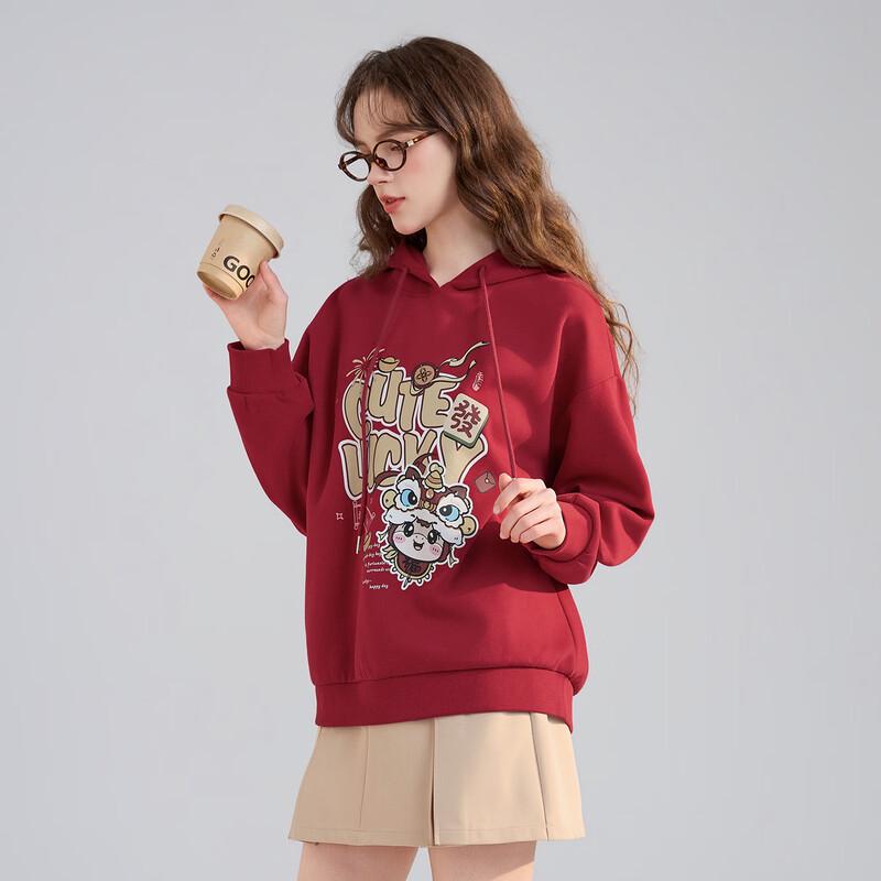 TonLion Women's Cartoon Pattern Hooded Sweatshirt