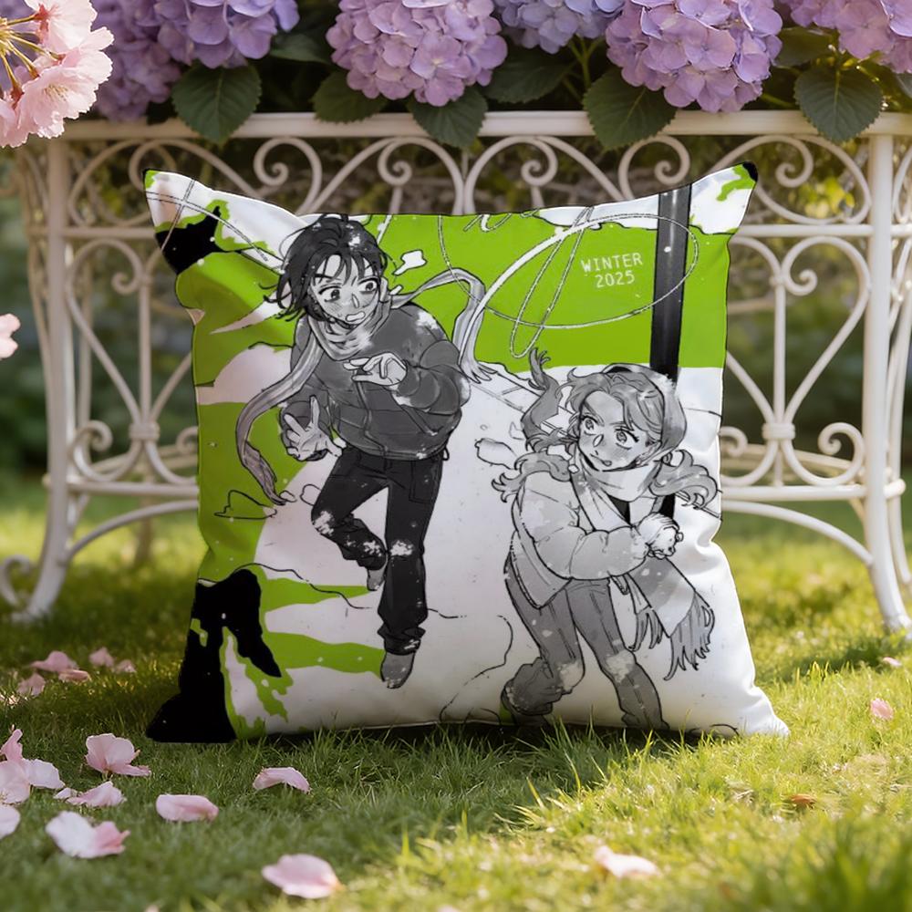 K-Koga M-Mitsuki Cushion Cover Home & Car Dual-Scene Pillow Cover: Reversible for Premium Comfort