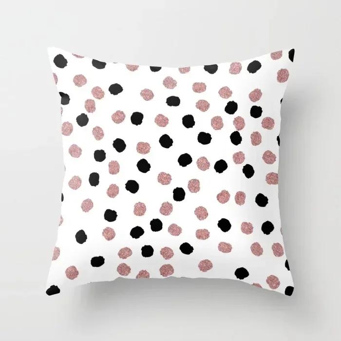 40X40/45X45CM Rose Gold Pink Geometry Print Cushion Covers Modern Nordic Livingroom Decorative Pillows Case Couch Throw Pillows