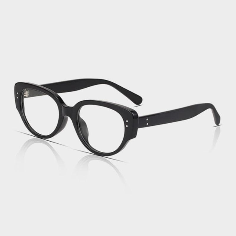 LOOKING4U Neo Retro 20307G Overfit Horn-Rimmed Glasses BLACK