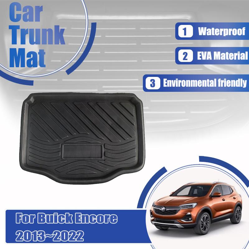 Car Rear Trunk Mat For Buick Encore Opel Vauxhall Mokka X 2013~2022 Waterproof Trunk Storage Pad EVA Boot Cargo Auto Accessories