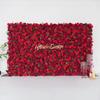 Uflower Red Rose Luxury 5D Flower Wall Cloth Fabric Wedding Backdrop Decor Artificial Flower Arrangement Marriage Event Props