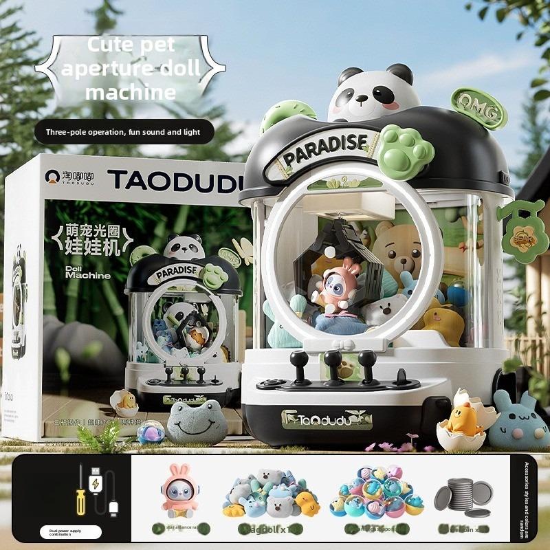 Non-Toxic Diy Doll Machine Kids Coin Operated Play Game Mini Claw Catch Toy Crane Machines Music Doll Children Xmas Gifts Toy Children Gril