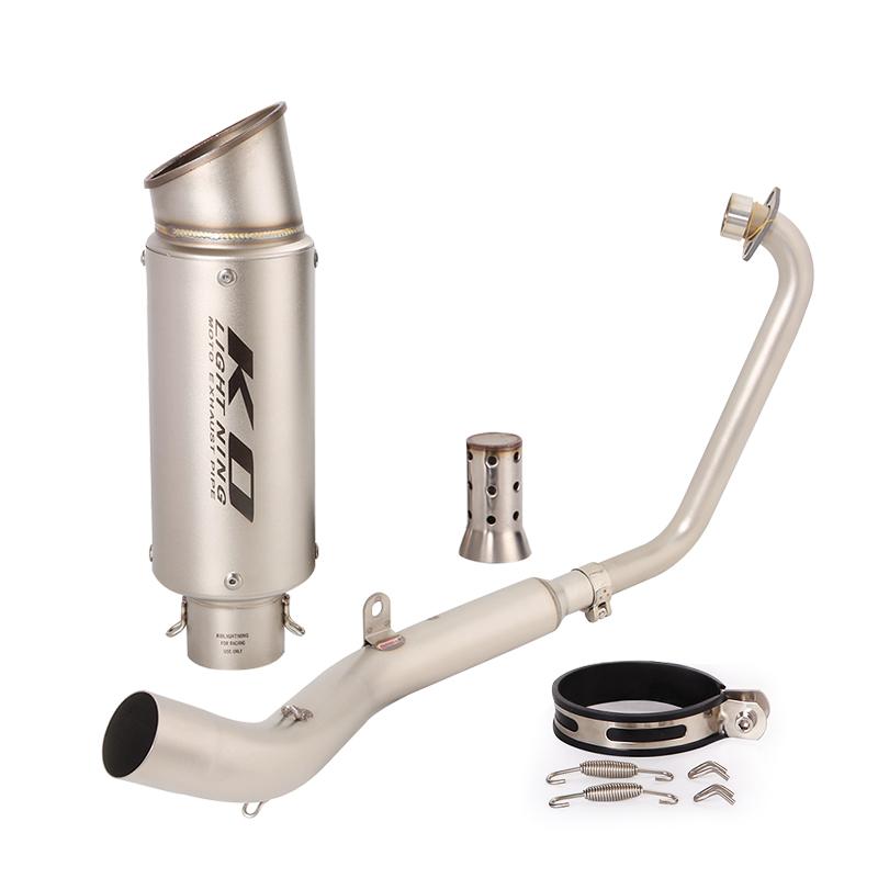 For Zontes ZT125 U1 ZT125 G1 2021 - 2025 Motorcycle Exhaust System Front Link Pipe 51mm Muffler Tail Tips With DB Killer Slip On