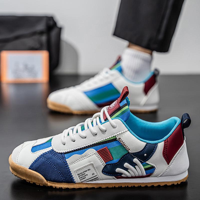 

Модный тренд Дизайнерская обувь Мужская 2025 Оригинальные повседневные кроссовки Мужские уличные кроссовки Дышащие Плоские Мужские Кеды для скейтборда sapatos masculinos 39