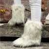 Winter Women Luxury Ankle Boots Deep Mouth Slip On Warm Platform Snow Boots Comfortable Outdoor Designer Shoes Women