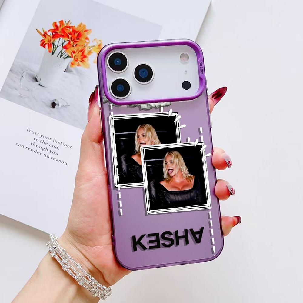 

Singer K-KeshaS JOYRIDE Phone Case For iPhone 17 16 15 14 13 12 11 Pro Max Air Colorful Matte Laser Aurora Shockproof Phone Case iPhone Air