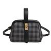 Urban simple contrasting color clip bag plaid fashion arm bag new trendy texture shoulder messenger bag