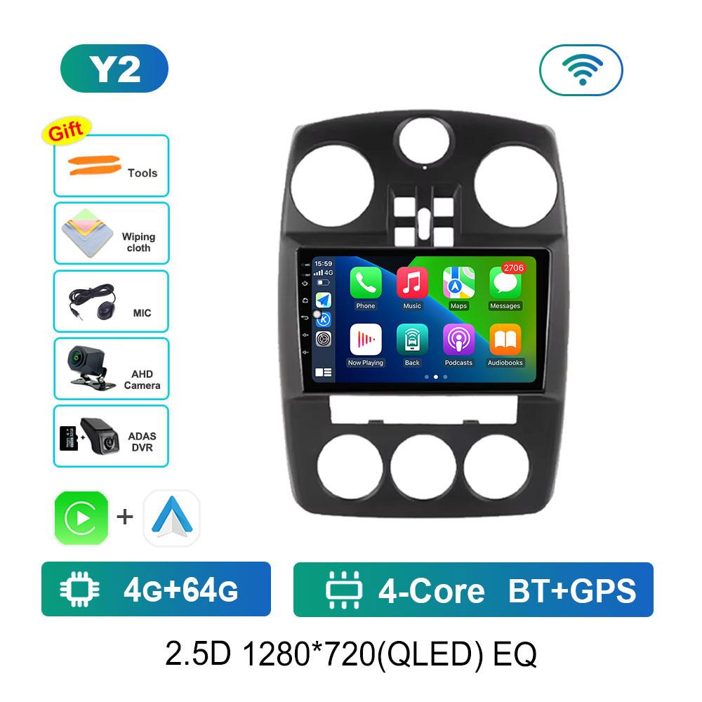 Android 14 Car Radio Multimedia Player for Chrysler PT Cruiser 2007 - 2009 WiFi GPS Navigation DSP Stereo Split Screen Head Unit