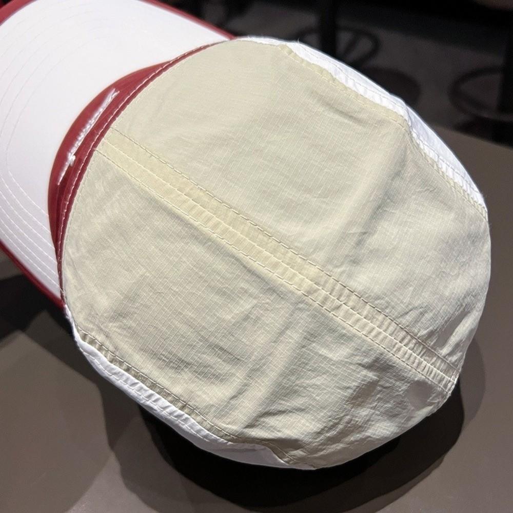 Fashion Quick-Dry 5-Panel Baseball Cap Letter Spring Summer Duckbill Cap Breathable Color-Block Thin Sunshade Hat For Men Women