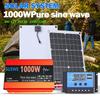 Solar System Kit 1000W 12V to AC 220V/110V Inverter+600W Solar Panel+100A Controller Suitable for Charging RVs Cars Laptops 4