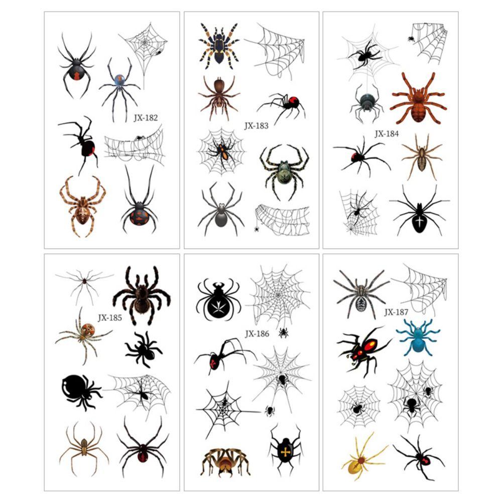 Halloween Tattoo Stickers Wound Scratches Stickers Scar Spider Design Bloody Wound Tattoos
