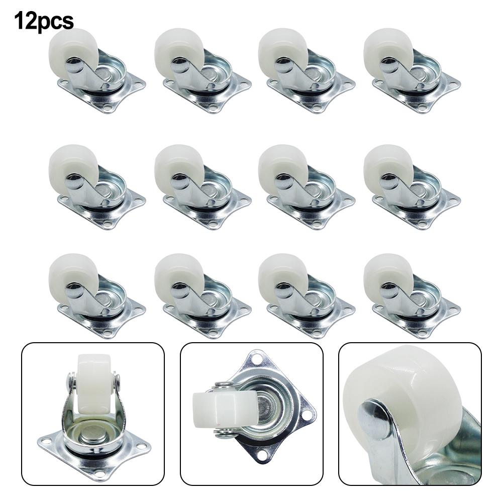 Parts Swivel Casters Warehouses Wheel White Silver 250G Mount Ball With Rubber Bearing Wheels Material Handling