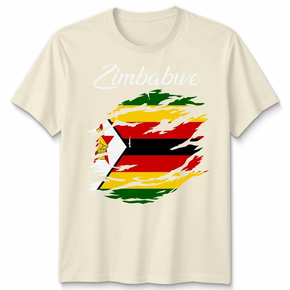 Zimbabwe Flag Unisex T Shirt Country Nationality Support Sports Pride Tee