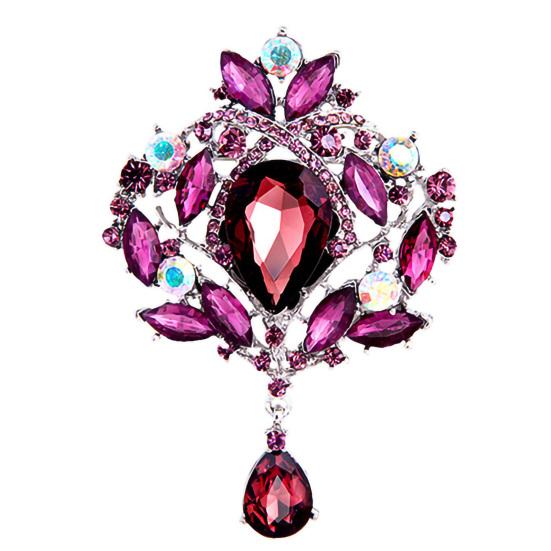 Brooch Water Drop Rust-resistant Alloy Elegant Clothes Pin for Banquet