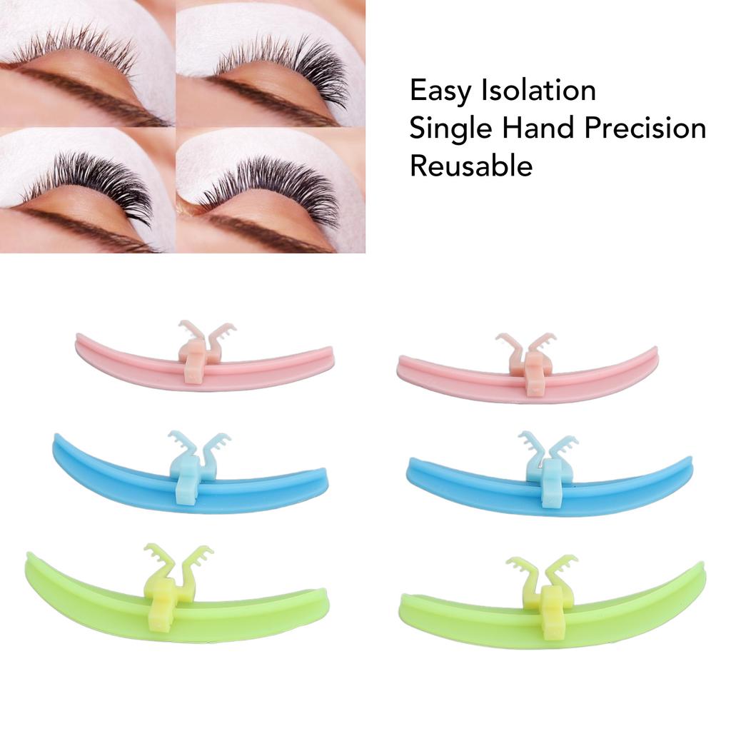 Eyelash Separator for Lash Extension Efficient Aid Silicone Pads Makeup Tool Lash Isolation Helper for Beginners Professional 3 Colors