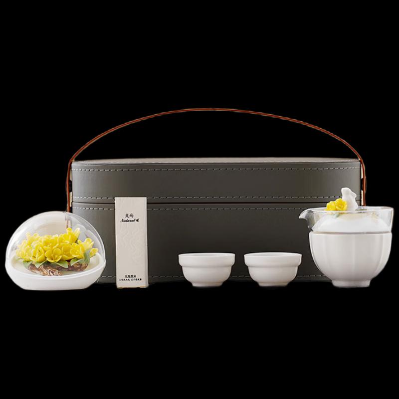 

Hand-Pinched Floral Ceramic Tea Set