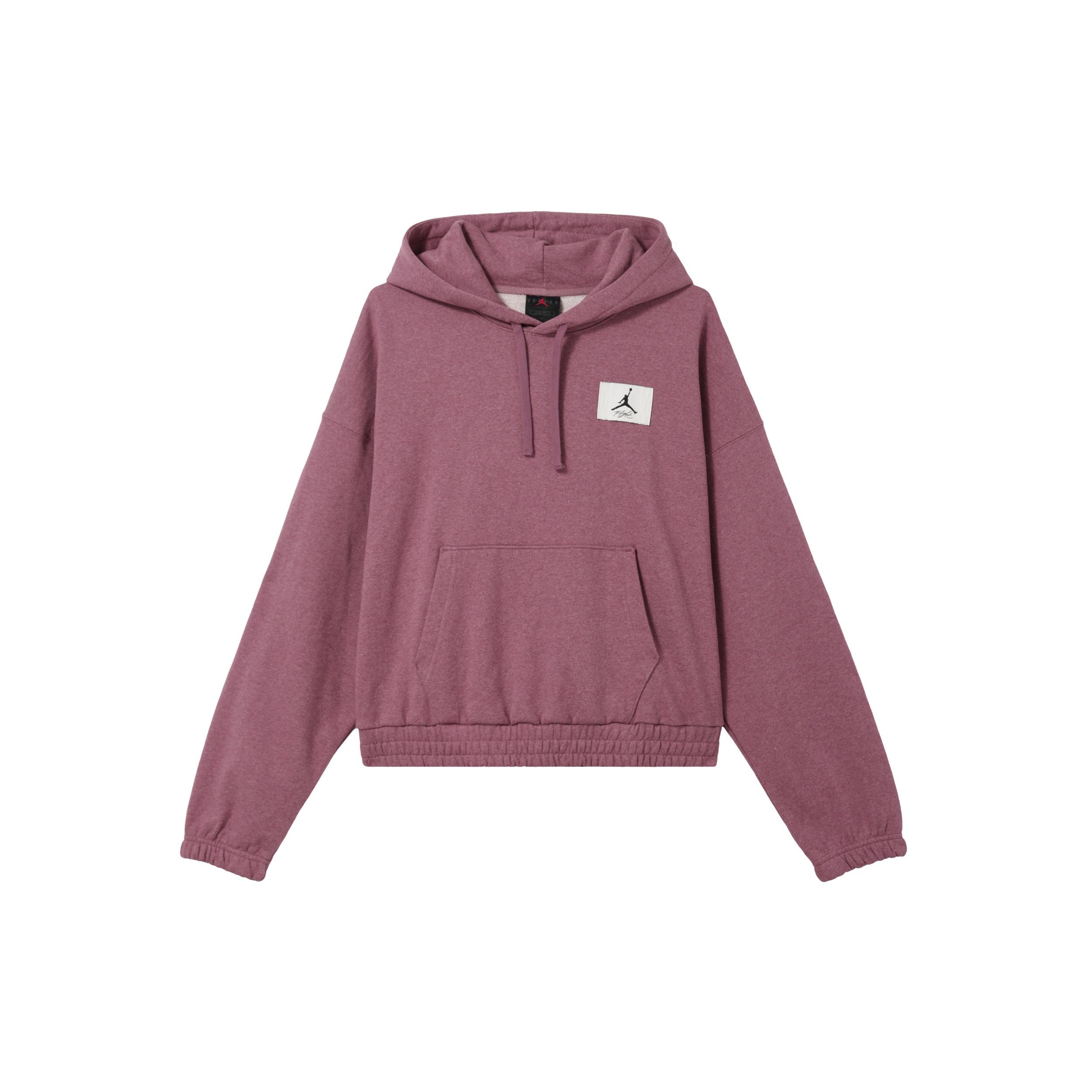 (WMNS) Air Jordan Casual Sports Knit Loose Hoodie Short Light Red Women s DD6999-533 L