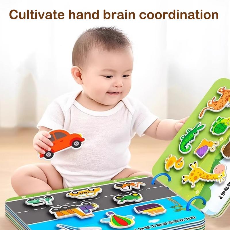 Çocuk Erken Eğitim Sessiz Meşgul Yapıştırma Kitabı Kendin Yap Yapboz Çıkartma Montessori Oyuncak Tekrarlanan Yapıştırma Sessiz Kitap Oyuncakları Bebek Hediyesi