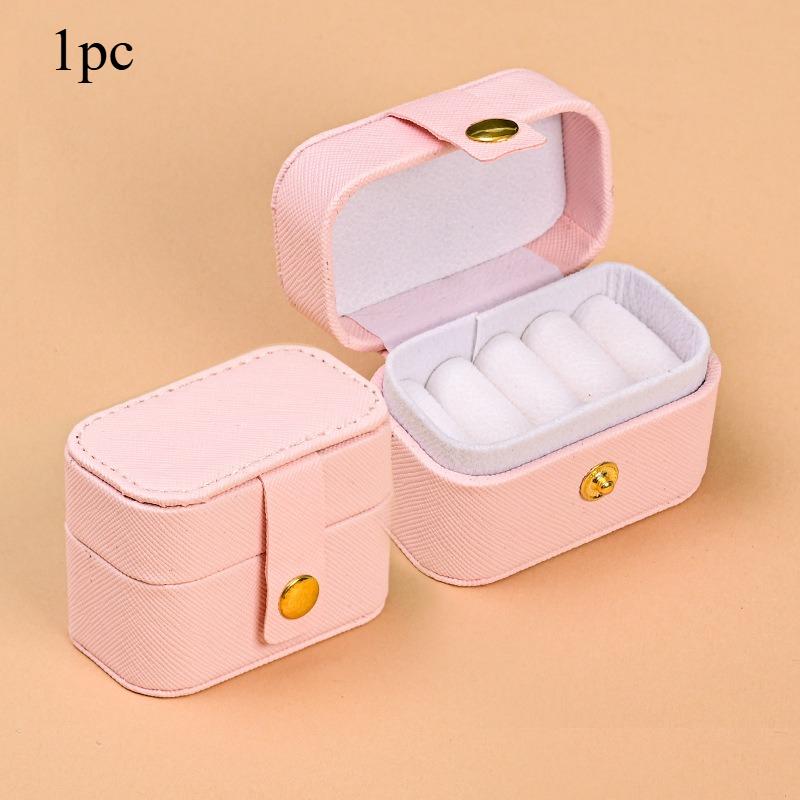 Mini Jewelry Storage Box, with A Button Flip Decoration Storage Box, Simple Ring Necklace Earrings Storage Box, Display Gift Box