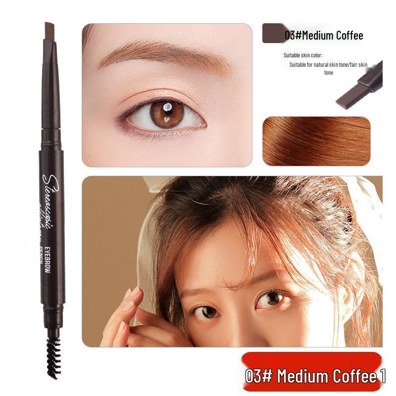 

MYONLYI Майоли Карандаш для бровей 3D двойного действия: Двусторонний, Стойкий, Натуральный, Водостойкий, Потостойкий, Идеально подходит для начинающих и студентов.