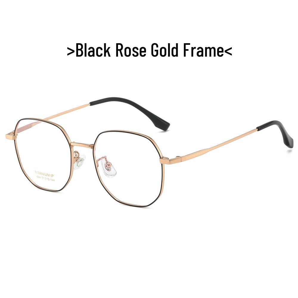 Exquisite Unisex Titanium Myopia Glasses: Ultra-light, Trendy, Multi-frame, Blue Light Blocking (Model 2444) Myopia Blue Light Blocking
