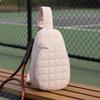 Crossbody Racket Backpack Adjustable Strap Quilted Tennis Shoulder Bag Multiple Compartments
