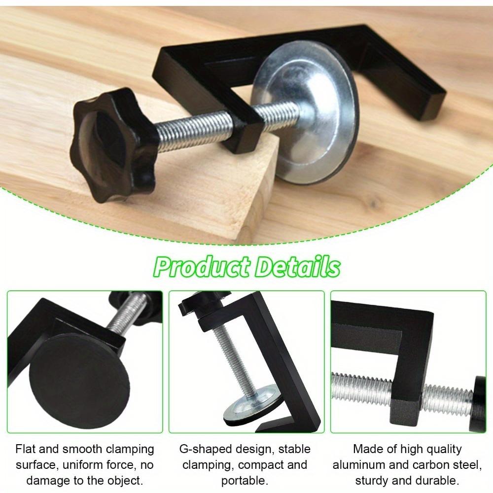 4Pcs/1Set Clamps, Clamp Range 10-57Mm Table Clamps, Adjustable Screw Clamps, Small Universal Table Clamps for Bedroom, Kitchen, Bathroom And Shelf