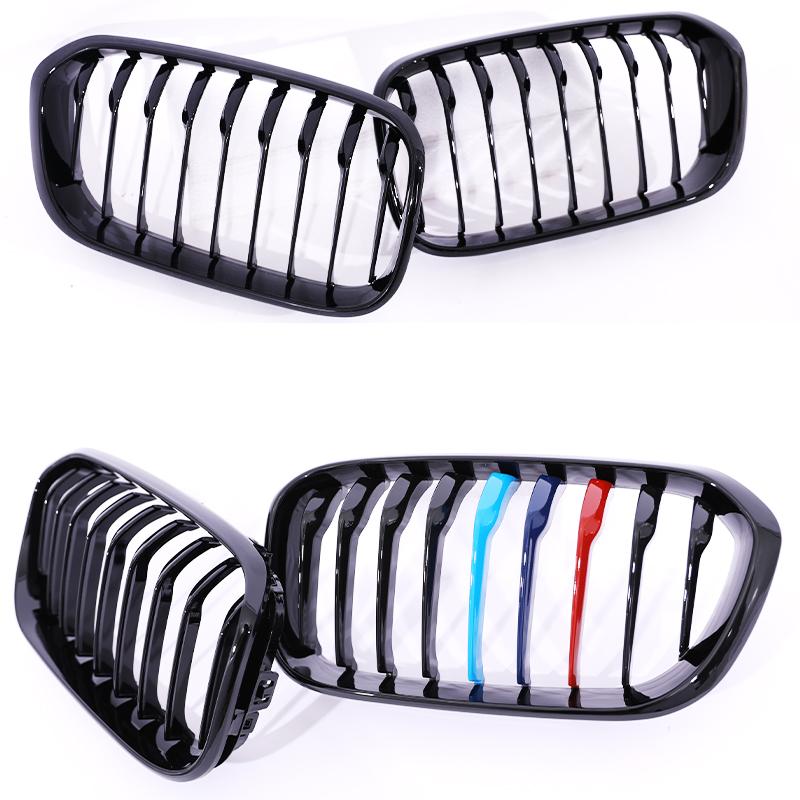 Single Slat Line Kidney Grille Gloss Matte Black Chrome M Grille For BMW 1 Series F20 F21 Facelift 2015-2019 118d 120i M135 QCYZR1