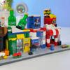 Non-Toxic Moc City Street View Mini Building Blocks Diy City Commercial Street Coffee Shop Puzzle Toys Home Ornaments Decoration