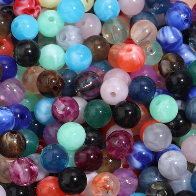 100pcs 10mm Acrylic Beads Colorful Cloud Round Loose Spacer Beads For Jewelry Making DIY Crafts Necklace Bracelets Accessories