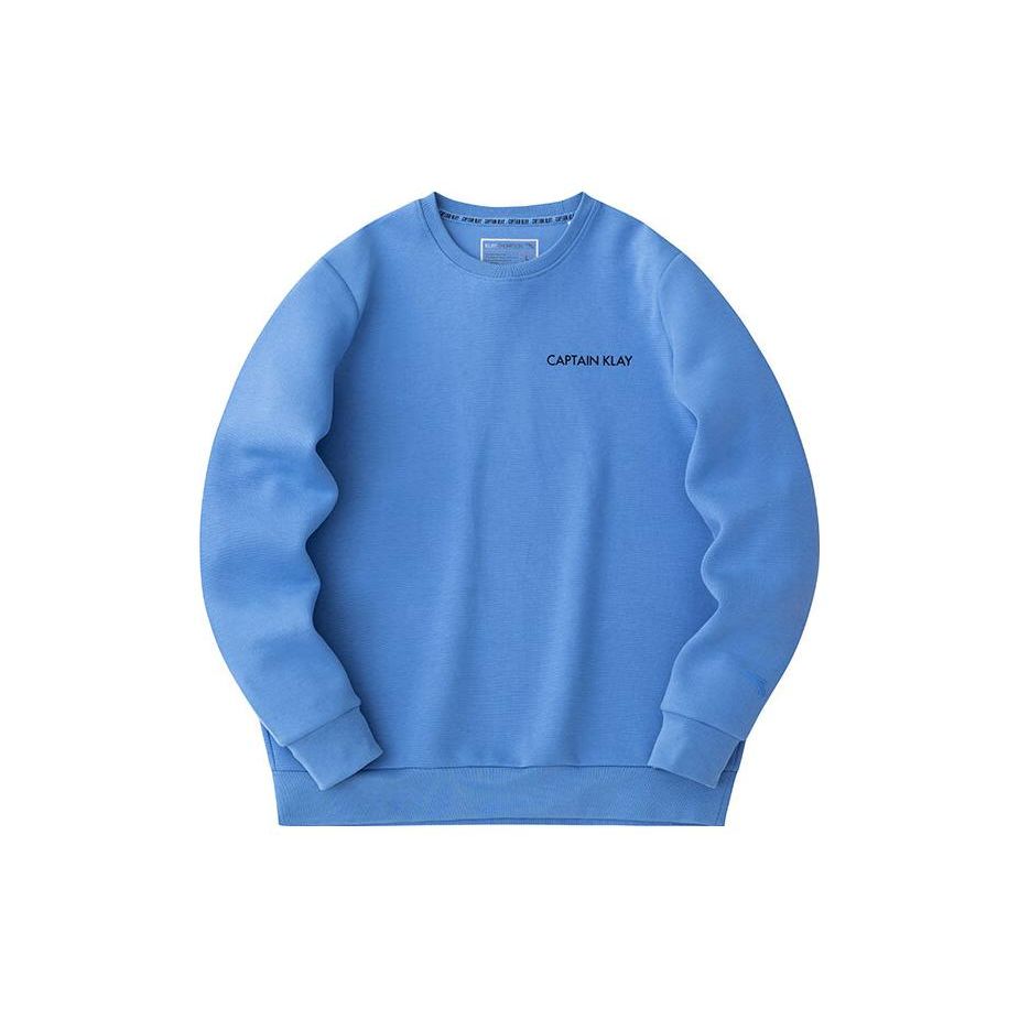 Anta Basketball Series Back Print Letter Casual Stretch Round Neck Pullover Sweatshirt Men Sweatshirt Light-Purple Blue 152411701-2