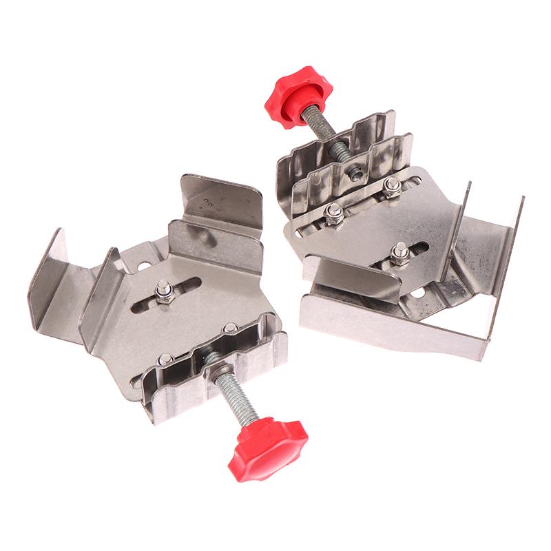 1pc Stainless Steel Right Angle Clamp 90° Quick Positioning Clamp Adjustable Swing Jaw For DIY Wood Panel Splicing