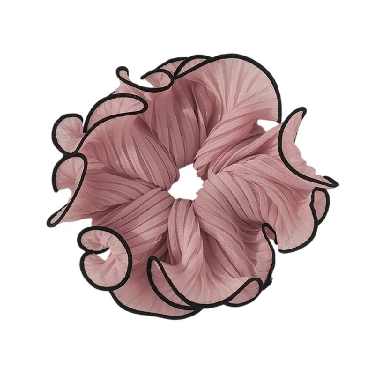 Lacy Hair Tie Elastic Scrunchies Ruched French Hair Rings for Elegant Updos Suitable for Long Hair