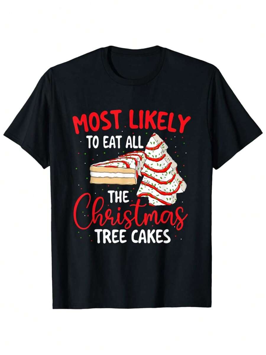 

Funny Christmas Tree Cake Unisex T-Shirts XXXL