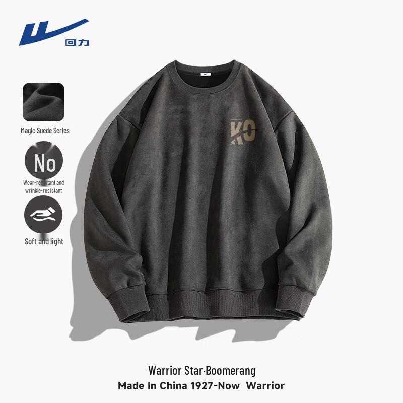 Warrior Men s Heavyweight Suede-feel Crewneck Sweatshirt XL