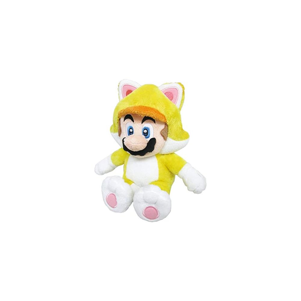 San-ei Super Mario 3D World Cat Mario Plush Toy 14x12x24cm